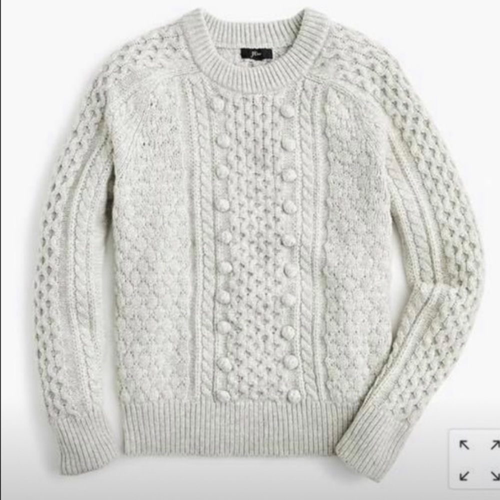 I Crew grey Cable Knit Sweater, never worn